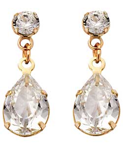 9ct Gold Cubic zirconia Drop earrings