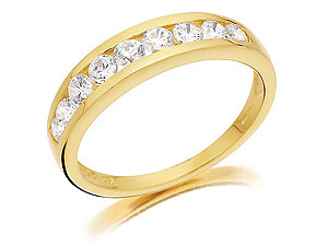 9ct Gold Cubic Zirconia Half Eternity Ring -