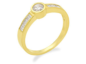 9ct gold Cubic Zirconia Ring 186145-N