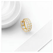 9ct Gold Cubic Zirconia Set Huggie