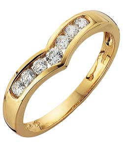 Cubic Zirconia Wishbone Eternity Ring