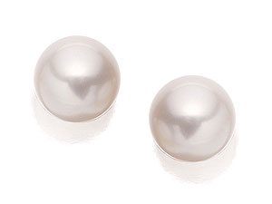 9ct Gold Cultured Pearl Stud Earrings 7mm -