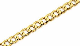 9ct Gold Curb Link Bracelet 8.5` - 075654