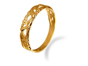 9ct gold Cut Out Scroll Ring 182002-N
