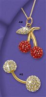 CZ Cherry Pendant