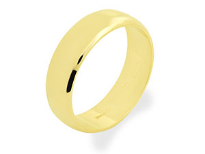 9ct Gold D Shaped Grooms Wedding Ring 7mm -