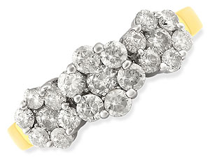 9ct gold Daisy Diamond Cluster Ring 045907-L