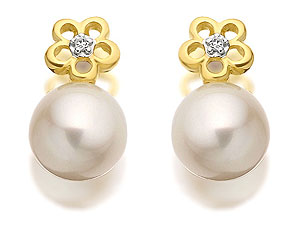 Diamond And Freshwater Pearl Daisy