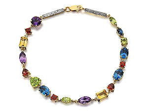 Diamond And Gemstone Bracelet - 078355