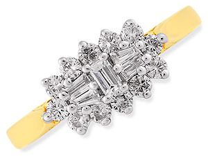 9ct gold Diamond Cluster Ring 046056