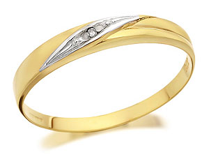 9ct Gold Diamond Crossover Ring - 182110