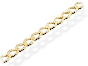 9ct gold Diamond-Curb Curb Link Bracelet 075620