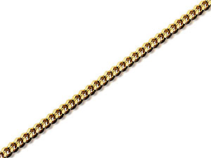 9ct Gold Diamond Cut 1mm Wide Solid Link Curb
