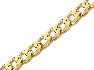 9ct gold Diamond Cut 52cm Curb Chain 189025