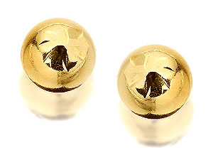 Diamond Cut Ball Earrings 5mm - 070101