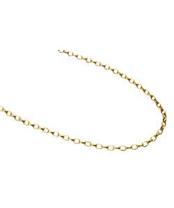 9ct Gold Diamond Cut Belcher Chain