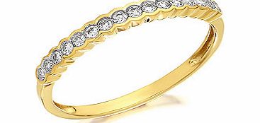 9ct Gold Diamond Half Eternity Ring 20pts -