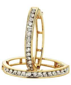 9ct gold Diamond Huggie Earring