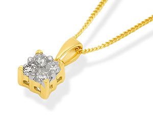 9ct gold Diamond Pendant 049593