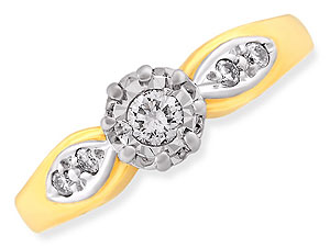 9ct gold Diamond Ring 045109-J