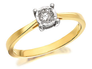 9ct Gold Diamond Ring 20pts - 045033