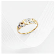 9ct Gold Diamond Ring Q