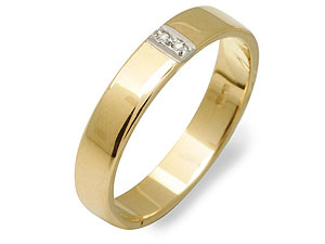 9ct gold Diamond-Set Brides Wedding Ring 184491-J