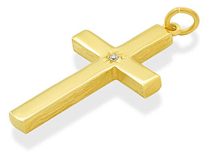 9ct gold Diamond Set Cross 186345