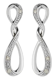 9ct Gold Diamond Set Earrings