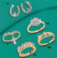 9ct gold Diamond Set Horseshoe Earrings