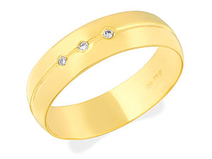 9ct gold Diamond-Set Wedding Ring 184412-U