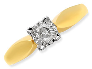 9ct gold Diamond Single Stone Ring 045325-M