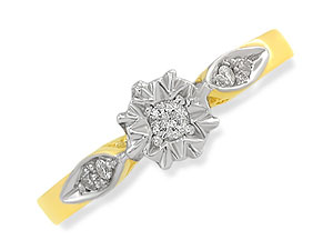 9ct gold Diamond Single Stone Ring 049164-L