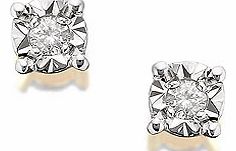 9ct Gold Diamond Solitaire Earrings 8pts per