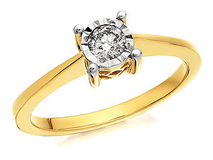 9ct Gold Diamond Solitaire Ring 20pts - 045014
