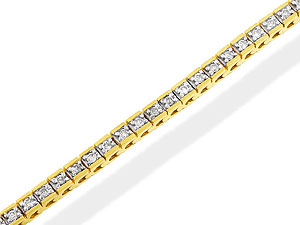 9ct Gold Diamond Tennis Bracelet 1 Carat - 049756
