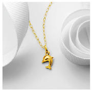 9ct Gold Dolphin Pendant