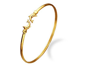 9ct gold Dolphin Torc Bangle 079036