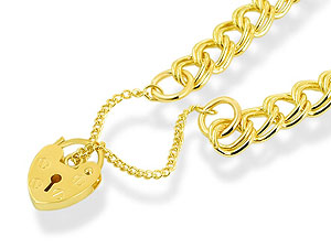9ct gold Double Curb Link Bracelet 077184
