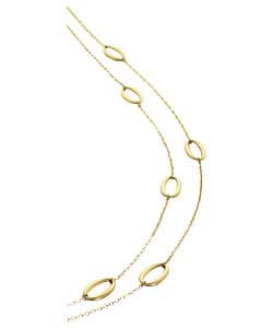 9ct Gold Double Donut Strand Collar Necklet