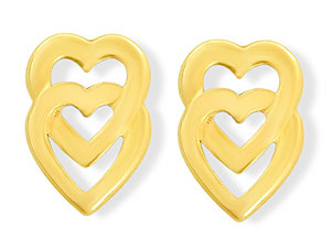Double Heart Andralok Stud Earrings -