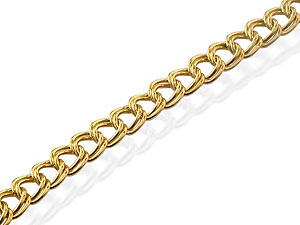 Double Link Curb Bracelet with Padlock