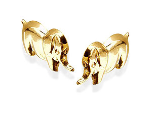 9ct gold Elephant Stud Earrings 070331