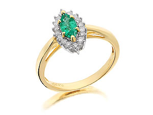 9ct gold Emerald and Diamond Ring 047609-R