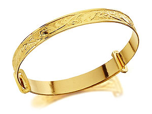 9ct Gold Expanding Baby Bangle - 078579