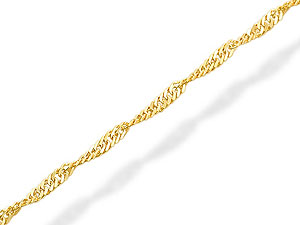 9ct gold Extra Long Twisted Curb Anklet 077911