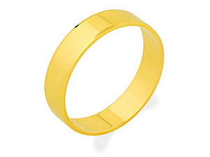 9ct Gold Flat Chamfered Edge Grooms Wedding Ring