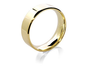 9ct gold Flat Face Grooms Wedding Ring 184323-V