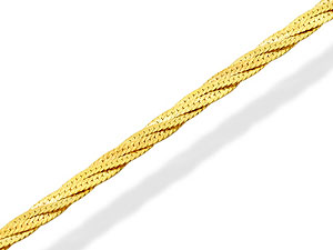 9ct gold Four Strand Plain Herringbone Necklace