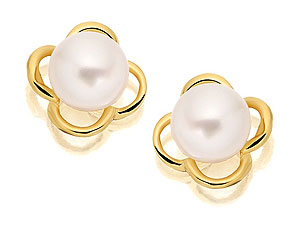 9ct Gold Freshwater Cultured Pearl Stud Earrings